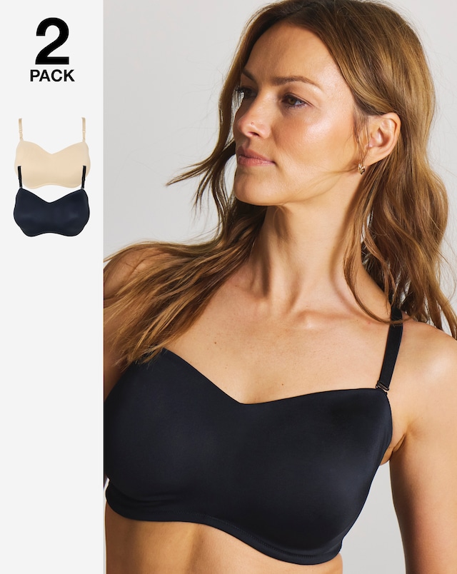 MAGISCULPT (2 Pack) Moulded Ways To Wear Multiway Bras (B-F)