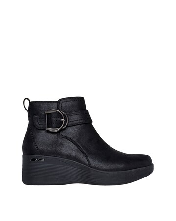 Skechers Wedged Buckle Ankle Boot Standard Fit