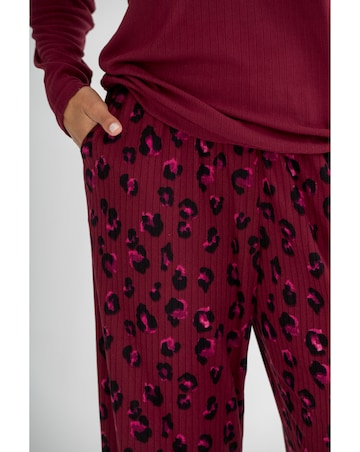 Pour Moi Rib Lace Trim V Neck Lounge Pyjama Set