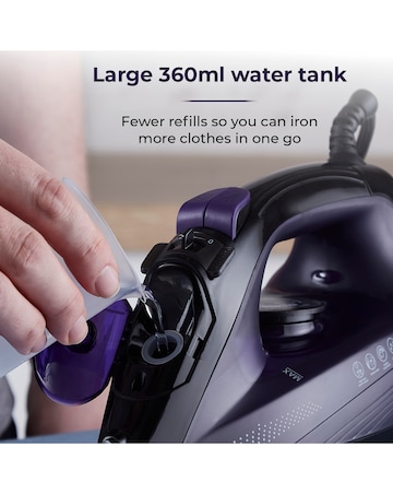 Tower CeraGlide T22011 Ultra Iron with Ceramic Soleplate Variable Steam, 2600W