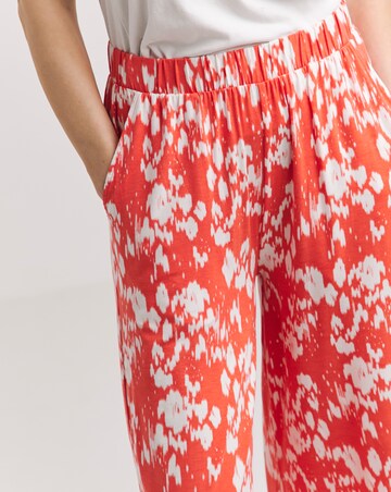 Coral Print Jersey Culotte