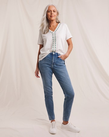 Julipa Pure Cotton Embroidered T-Shirt