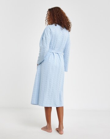 Cotton Jersey Broderie Dressing Gown