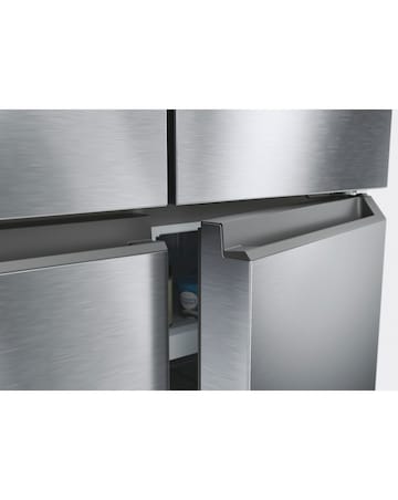 Haier Cube 83 HCR3818ENMG Total No Frost American Fridge Freezer - Silver