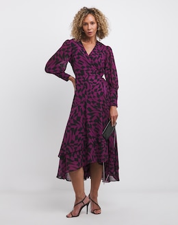 Joanna Hope Print Wrap Maxi Dress