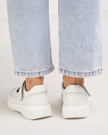 Rochelle Leather Bar Trainers - Wide Fit (E)