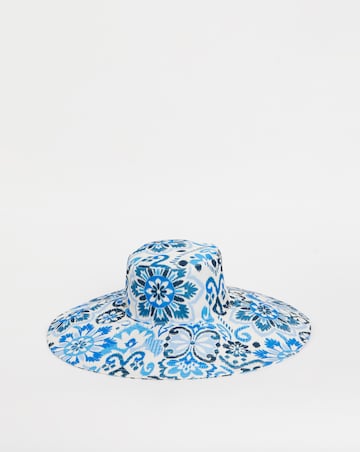 Printed Tie Detail Sun Hat