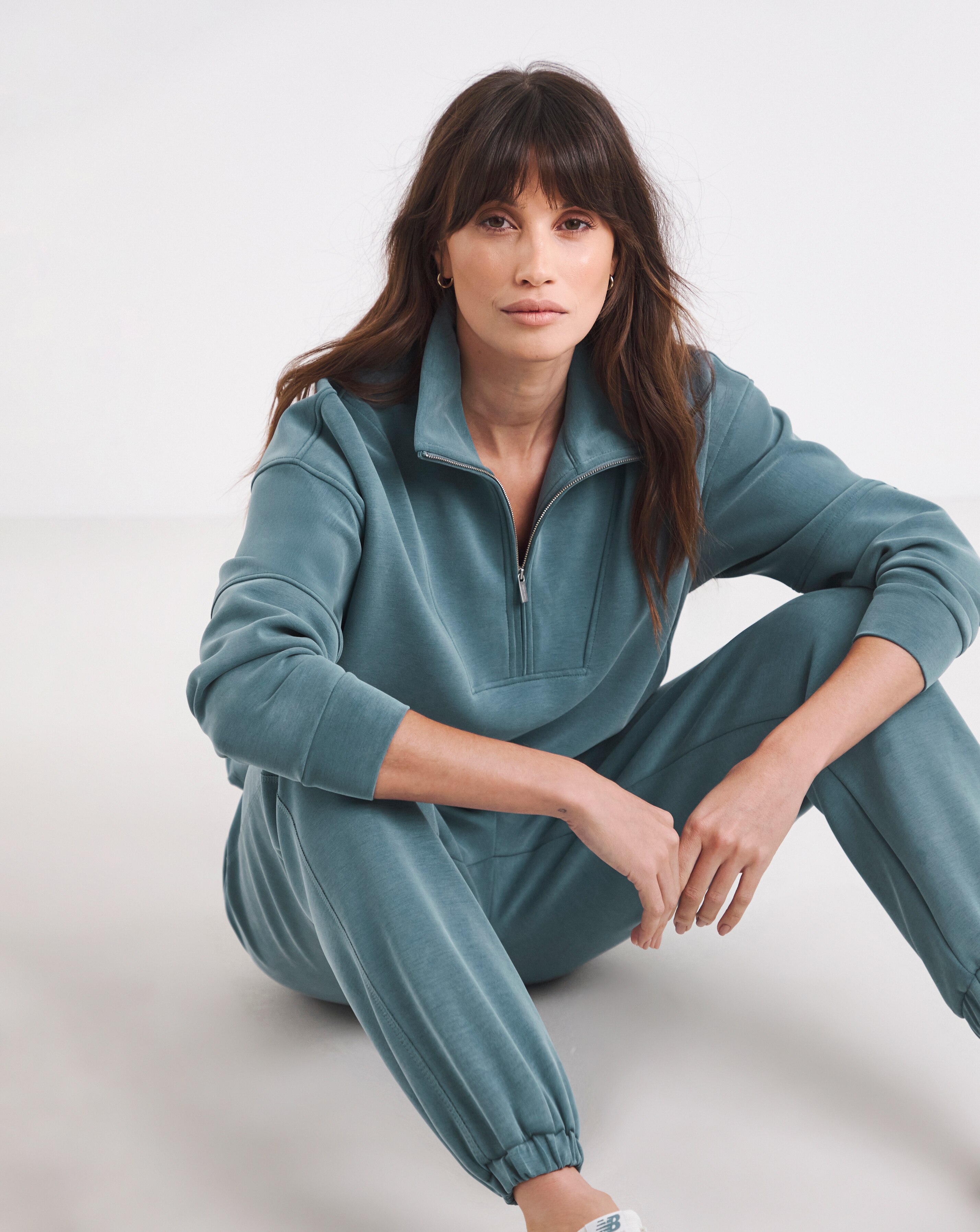 Sweaty Betty Sand Wash Funnel Neck Half Zip | JD Williams