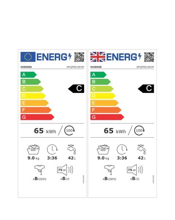 Hisense WFQP9014EVM 9KG 1400 Spin Washing Machine - White