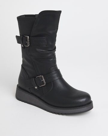 Heavenly Feet Hannah Buckle Boots Wide Fit