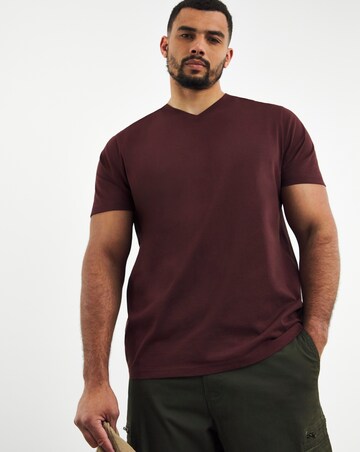 Pure Cotton V Neck T-Shirt Long