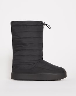 Medina Quilted Nylon Snow Boots - Wide Fit (E)