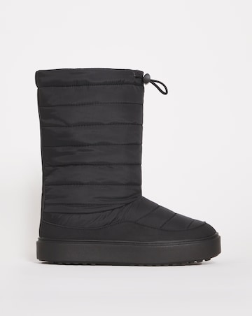 Medina Quilted Nylon Snow Boots - Wide Fit (E)