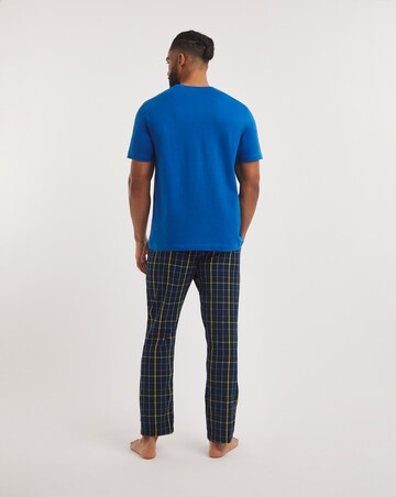 Jersey Tee and Woven Check Trouser PJ Set