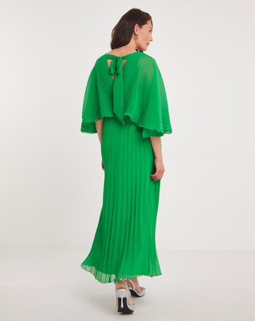 Joanna Hope Green Pleated Maxi Dress
