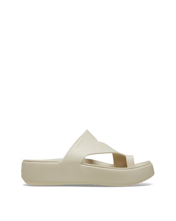 Crocs Sandstone Getaway Toe Loop Platform Strap Sandal