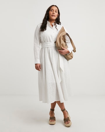 Joe Browns Hannah Cotton Broderie Midaxi Dress