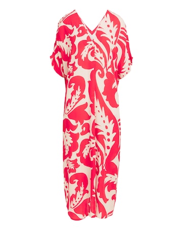 Textured Crinkle Kaftan Overhead Midi Dress