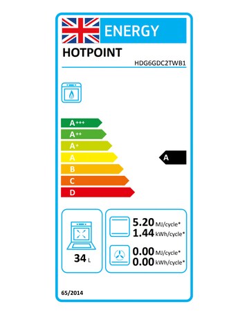 Hotpoint HDG6GDC2TWB1 60cm Gas Double Cooker with Glass Lid - Black + Install