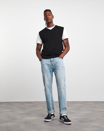 Black Knitted Cotton Sweater Vest