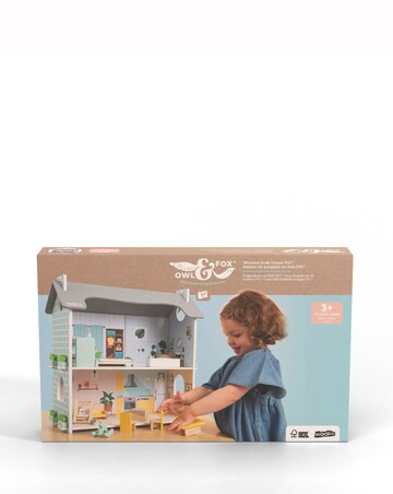 TP Owl & Fox Wooden Dolls House