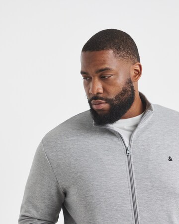 Jack & Jones Paulos Full Zip Sweatshirt - Grey