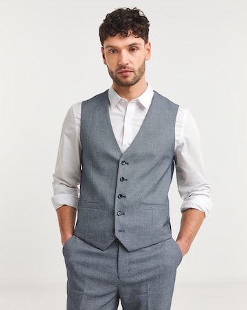 Lewis Blue Puppytooth Waistcoat