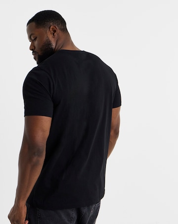 5 Pack Black Crew Neck T-Shirts Long