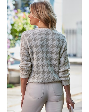 Sosandar Metallic Houndstooth Jumper