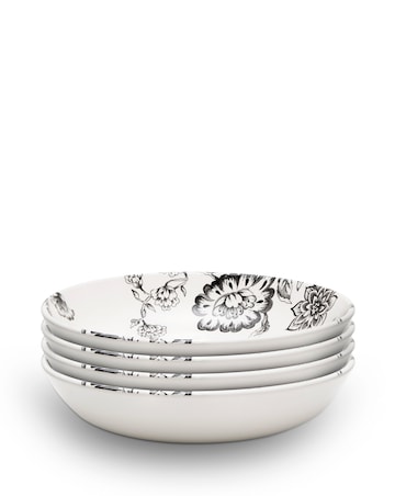 Wade Botanical Night Set of 4 Pasta Bowls