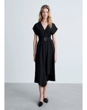 Mango Asymmetrical Dress with Belt