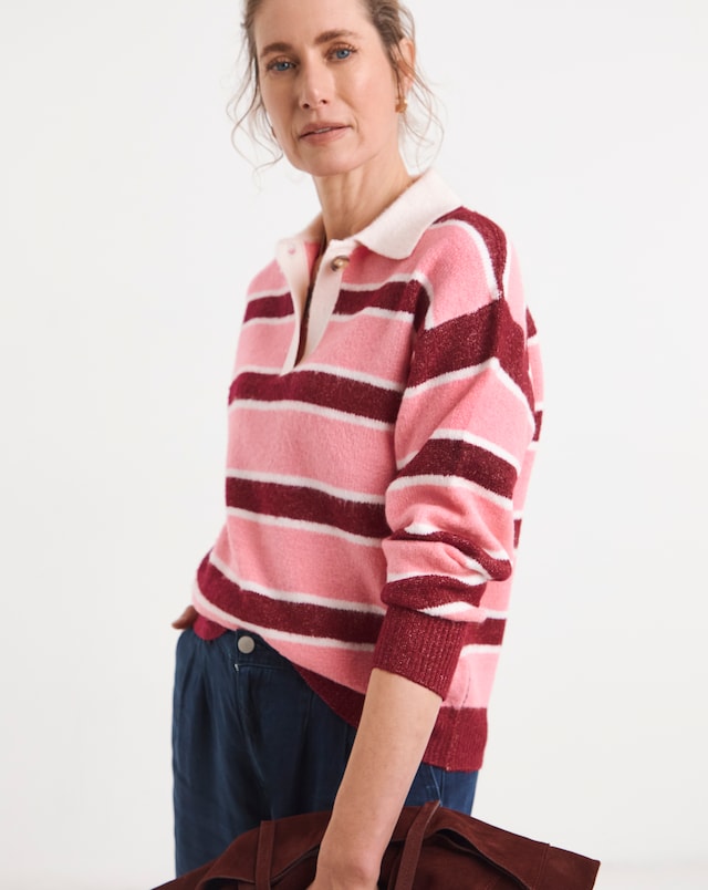 Stripe Knitted Rugby Jumper