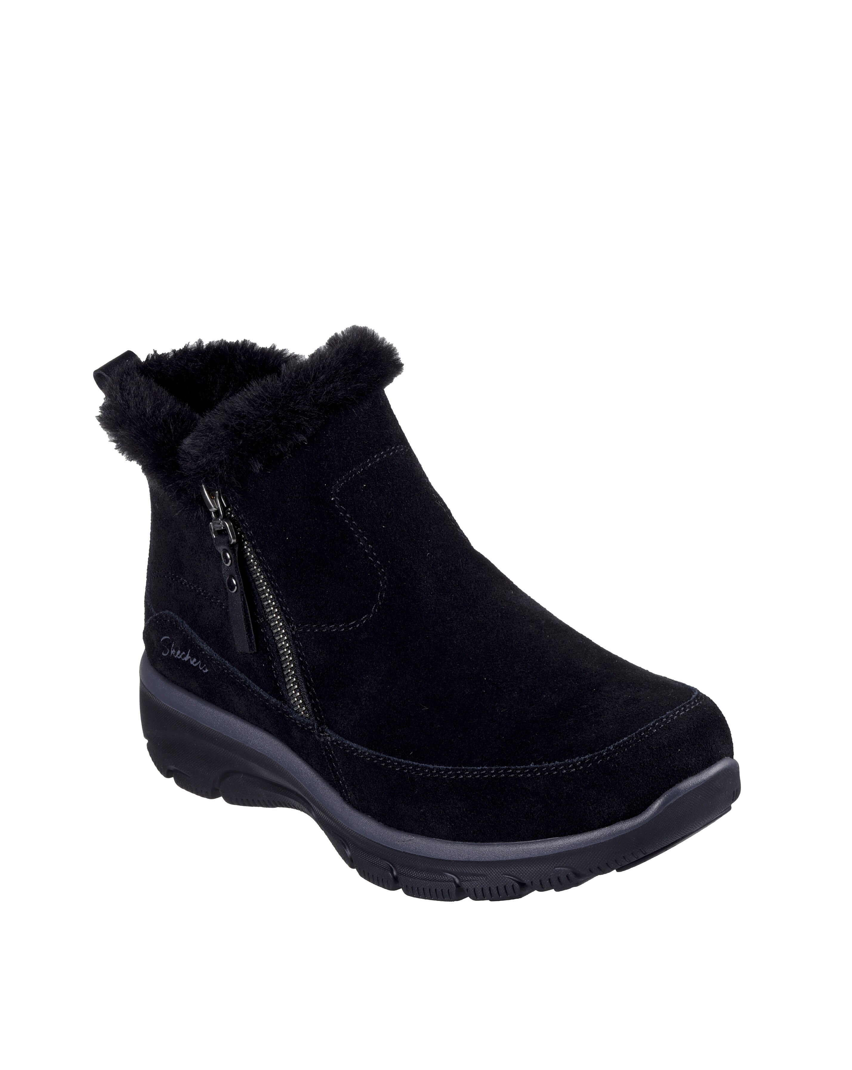 Skechers Easy Going Zip Boots Wide Fit | JD Williams