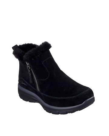 Skechers Easy Going Zip Boots Wide Fit