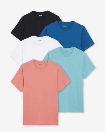 5 Pack Multi Crew Neck T-shirts Long