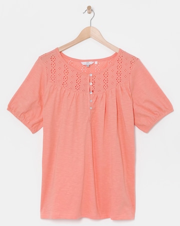 Julipa Broderie Detail Jersey Top