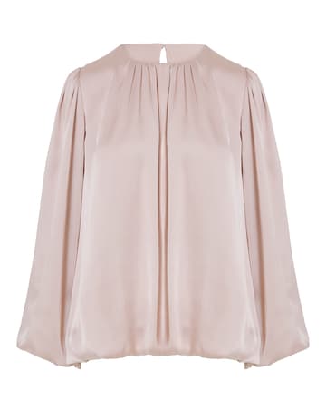 Bubble Sleeve Bubble Hem Top