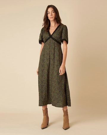 Nobody's Child Khairan Midi Dress Rosebud Black