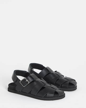 Seattle Leather Fisherman Style Mules With Slingback - Extra Wide Fit (EEE)