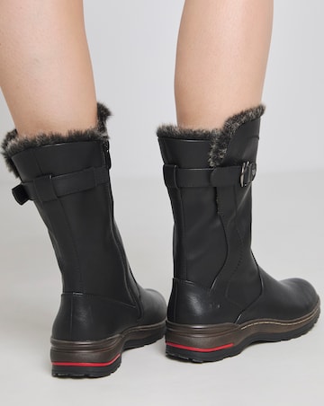 Heavenly Feet Bramble Warm Lined Buckle Boots Extra Wide EEE Fit