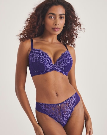 Ann Summers Sexy Lace Planet Two Tone Brazilian Dark Purple