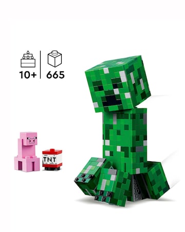 LEGO Minecraft The Creeper Gamer Decor, Action Figure Building Toy 21276