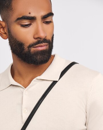 Stone Cotton Long Sleeve Polo