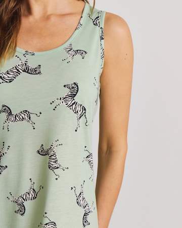 JD Williams (2 Pack) Value Midi Nighties Zebra/Grey