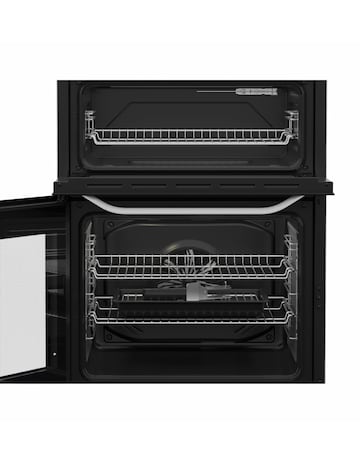 Hotpoint HTE6VDCW 60cm Electric Twin Cooker with Multiflow - White