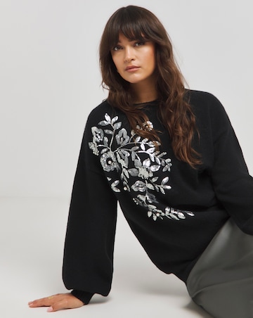 Lovedrobe Floral Sequin Applique Jumper