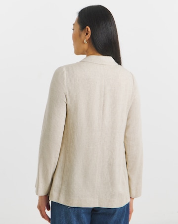 Linen Unlined Double Breasted Blazer