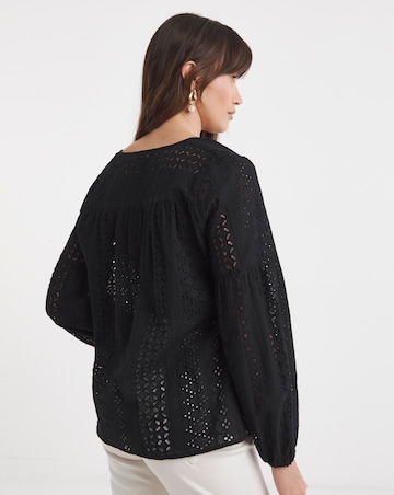 Pure Cotton Broderie Blouse