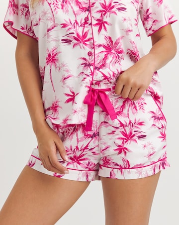 Cyberjammies Palm Print Short Pyjama Set White Mix