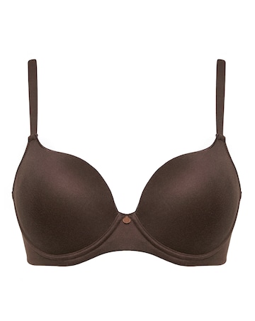 Figleaves Smoothing Sweetheart Full Cup Underwired T-Shirt Bra B-H - Cafe